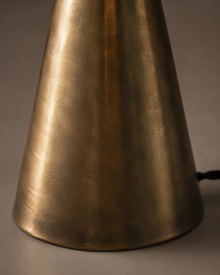 Unlacquered brass, developing patina